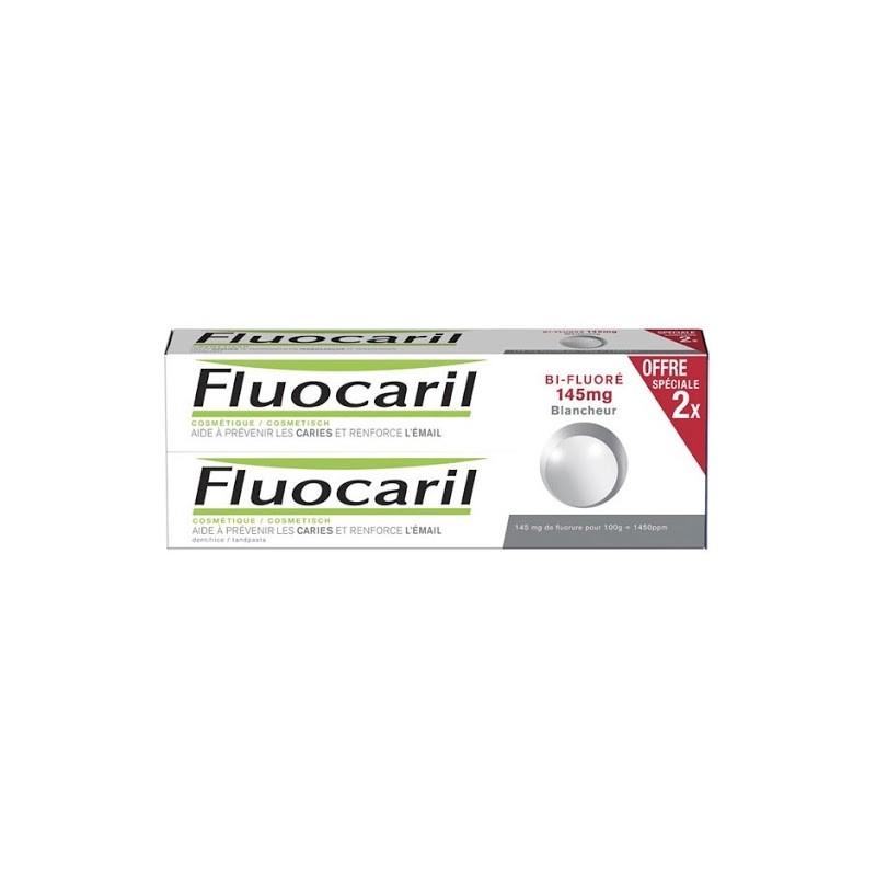 Dentifrice bi-fluore blancheur menthe 2X75ml Fluocaril