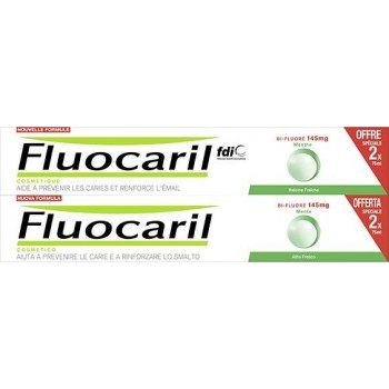 Fluocaril Dentifrice Bi-Fluoré Menthe Lot de 2 x 75ml