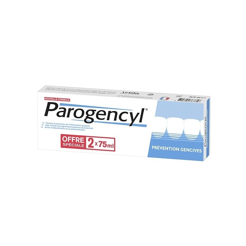 Parogencyl Dentifrice Prévention Gencives Lot de 2 x 75ml