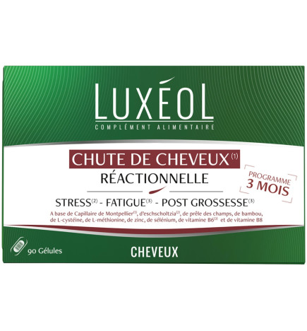 LUXEOL Chute de cheveux réactionnelle 90 gélules