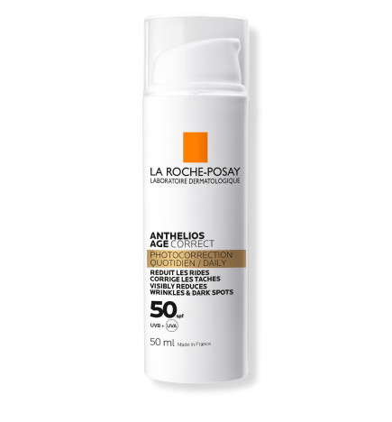 La Roche-Posay – Anthelios Age Correct soin solaire quotidien Photocorrection SPF50, 50 ml
