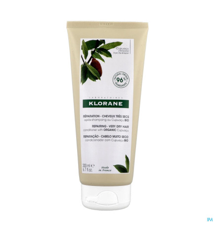 Klorane – cupuaçu après-shampoing nutritif & réparateur au cupuaçu bio, cheveux très secs, 200 ml
