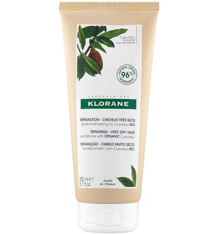 Klorane – cupuaçu après-shampoing nutritif & réparateur au cupuaçu bio, cheveux très secs, 200 ml