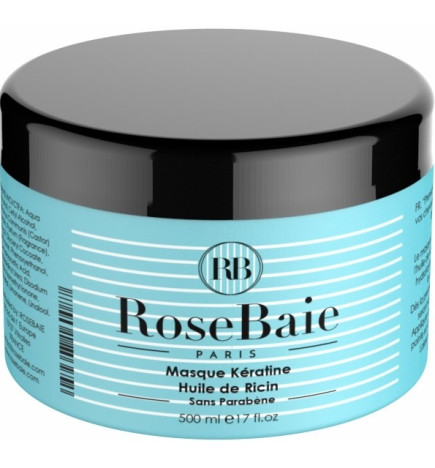 RoseBaie Masque à la Kératine et à l’huile de ricin 500ml