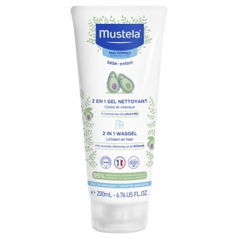 Mustela – Gel Nettoyant 2en1 à l’Avocat, 200 ml