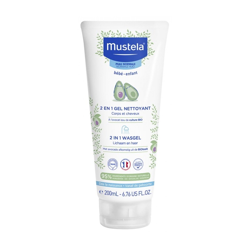 Mustela Bébé Gel Nettoyant 2 en 1 Avocat 200 ml