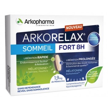 Arkopharma Arkorelax Sommeil fort 8h 15 comprimés