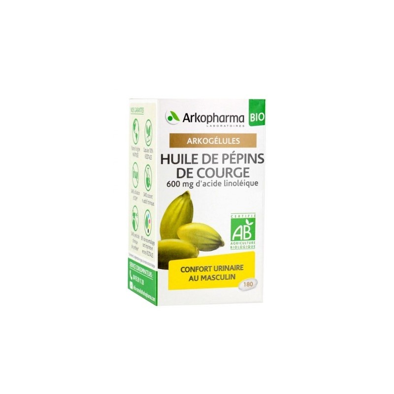 Arkopharma Arkogélules BIO Huile de pépins de courge x 180