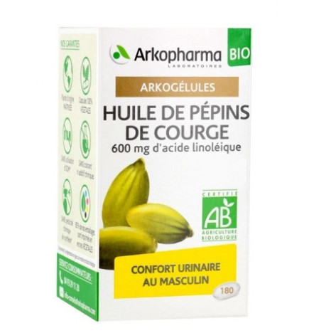 Arkopharma Arkogélules BIO Huile de pépins de courge x 180