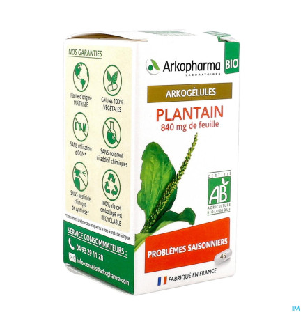 Arkogégules – Bio plantain, 45 gélules