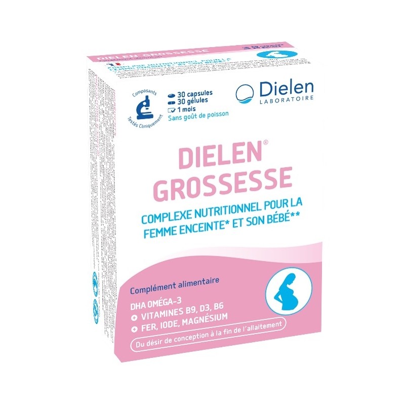 DIELEN GROSSESSE Boîte 30 gélules + 30 capsules