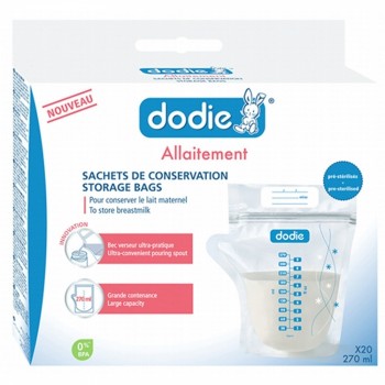 DODIE Sachets de conservation de lait maternel 270 ml x 20