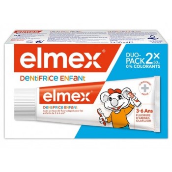 ELMEX Dentifrice 3-6ANS 2 x 50 ml