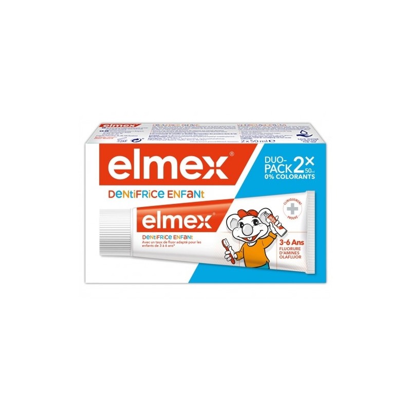 ELMEX Dentifrice 3-6ANS 2 x 50 ml