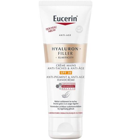 Eucerin – Hyaluron Filler + Elasticity Crème Mains AntiTaches Et AntiAge Spf 30 75 ml