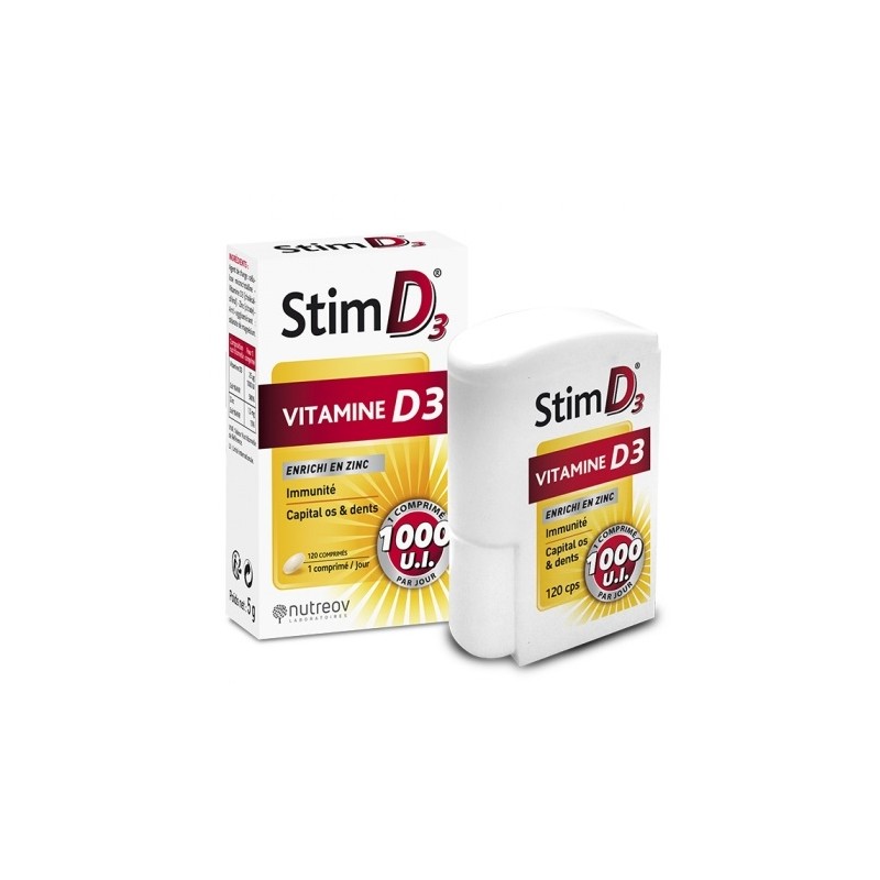Stim D3 Vitamine D3 et Zinc 120 comprimés