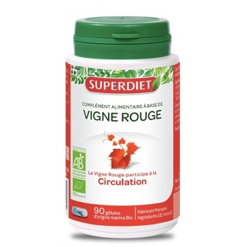 Superdiet Vigne Rouge Bio Circulation 90 gélules