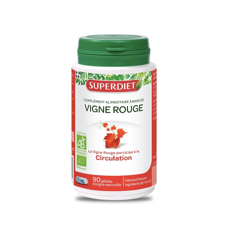 Superdiet Vigne Rouge Bio Circulation 90 gélules