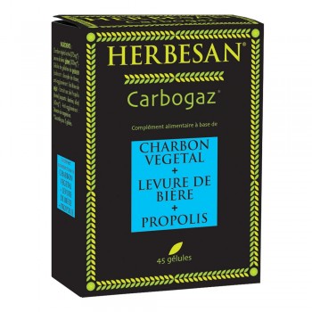 Herbesan Carbogaz Charbon Végétal 45 comprimés