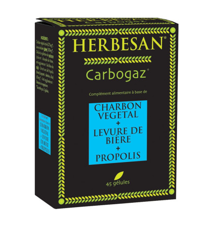 Herbesan Carbogaz Charbon Végétal 45 comprimés