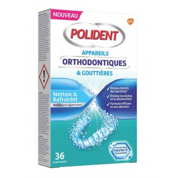 Polident Nettoyant Appareils Orthodontiques et Gouttières 36 comprimés