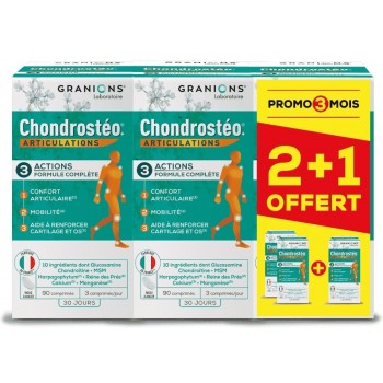 Chondostreo Articulations 90 comprimés x 2 + 1 boîte offerte