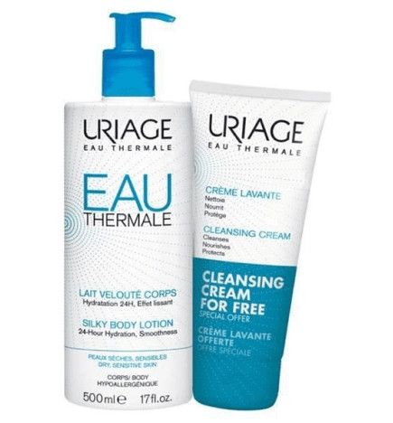 Uriage Eau Thermale Lait Velouté Corps 500ml + Crème Lavante 200 ml Offerte