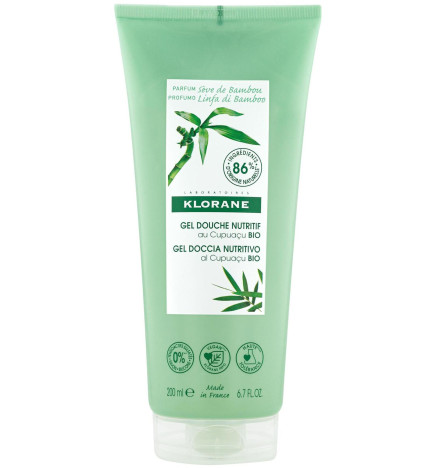 Klorane – douche gel sève de bambou au beurre de cupuaçu bio, tous types de peaux, 200 ml