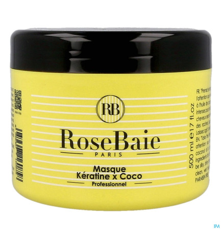 RoseBaie – Masque Coco Kératine, 500 ml