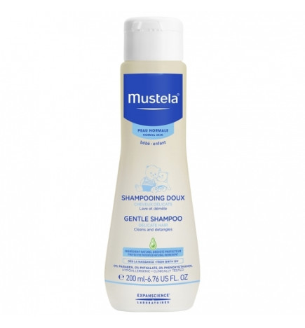 Mustela Shampoing doux bébé à l'avocat Bio 200ml