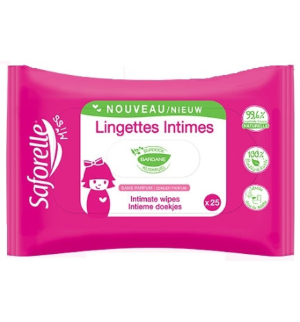 Saforelle Lingettes Intimes Miss x25