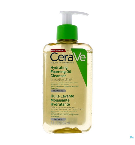 Cerave – huile lavante moussante hydratante, 236 ml