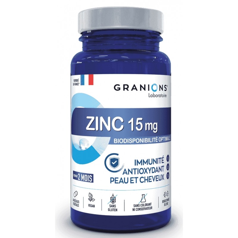 Granions Zinc 15mg 60 gélules