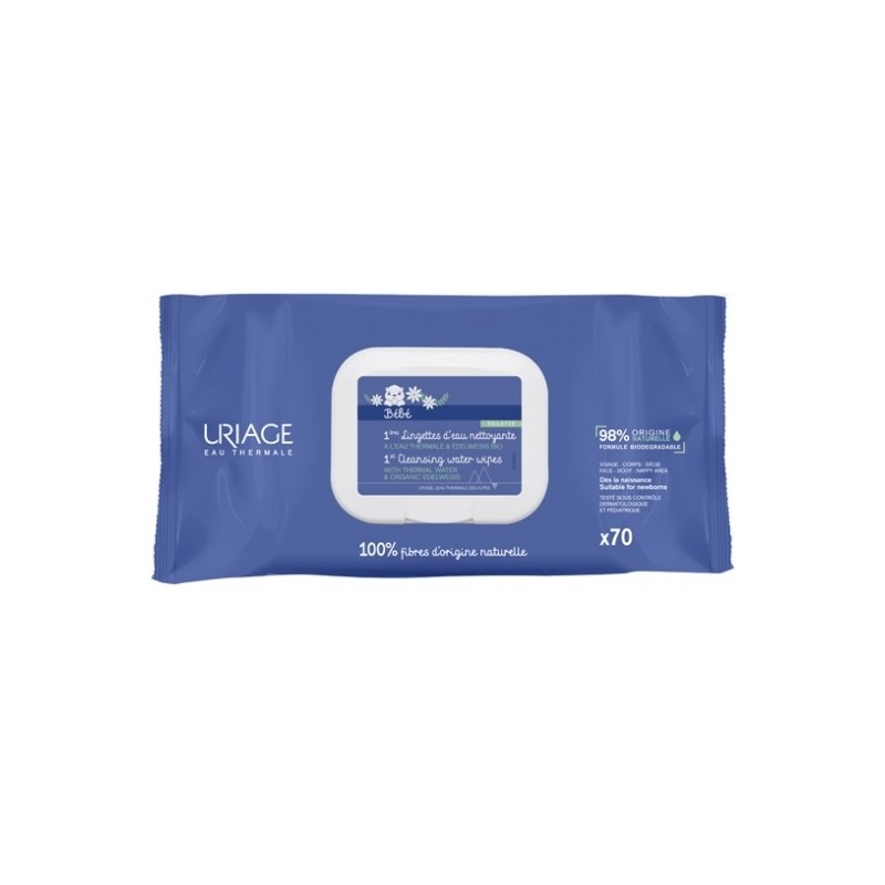 Uriage Bébé 1ères Lingettes Nettoyante x70