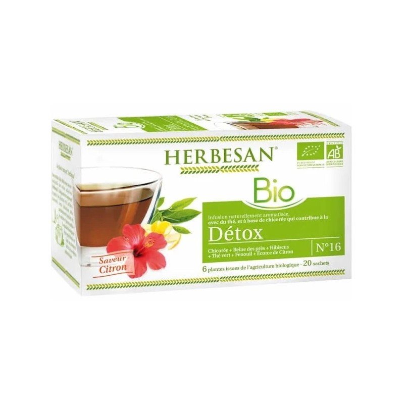 Herbesan Infusion Bio Détox 20 Sachets