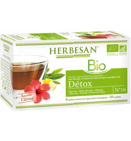 Herbesan Infusion Bio Détox 20 Sachets