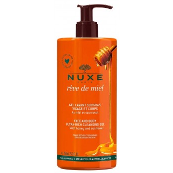 Nuxe Gel Lavant Surgras visage et corps Rêve de Miel 750 ml