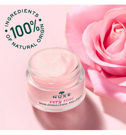 Nuxe – Baume hydratant lèvres à la rose Very Rose 15 gr