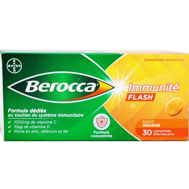 Berocca Immunité Flash 30 Comprimés Effervescents