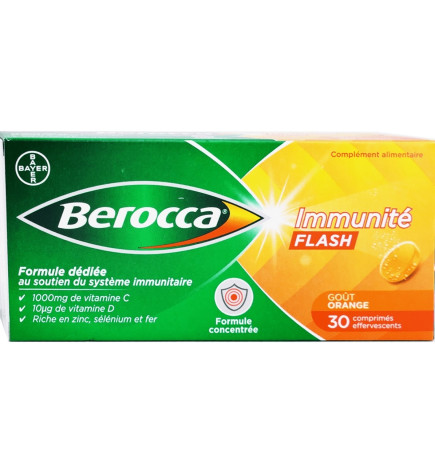 Berocca Immunité Flash 30 Comprimés Effervescents