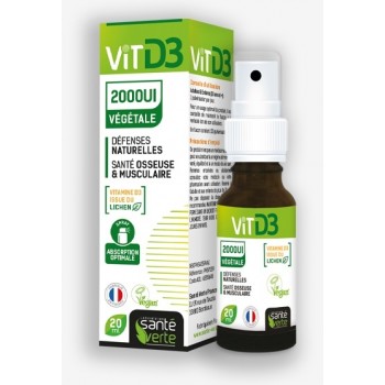 Santé Verte Vitamine D3 VÉGÉTALE 2000UI 20ml