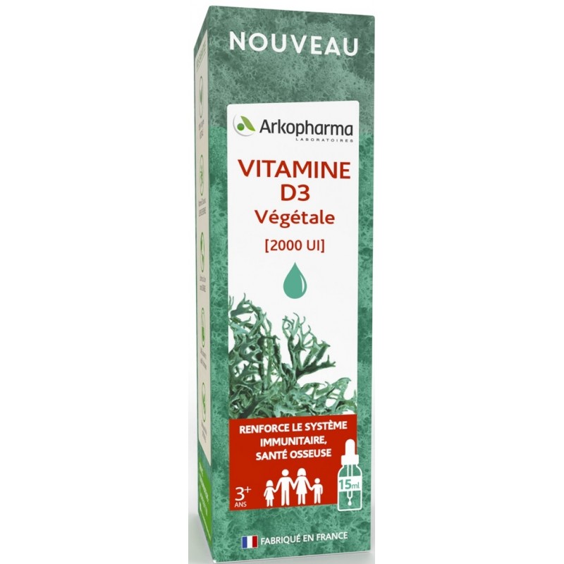 Arkopharma Arkofluides Vitamine D3 végétale liquide 15ml