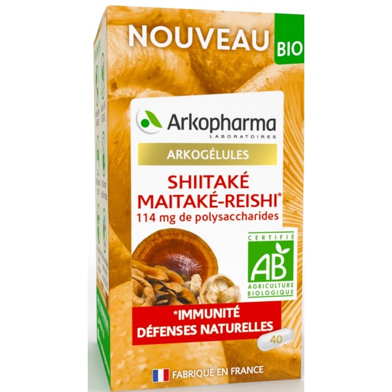 Arkopharma Arkogélules® BIO Shiitake Maitake Reishi x30 Gélules