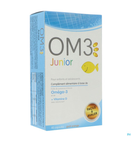 Om3 – Junior pour enfants et adolescents, 45 capsules