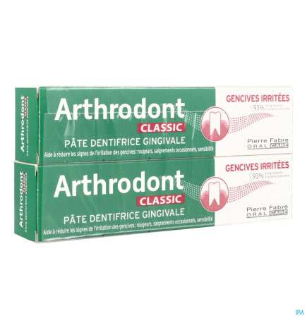 Arthrodont – Classic, pâte dentifrice gingivale, 75 ml ×2