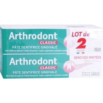 Arthrodont Classic Pâte Dentifrice Gingivale 75ml x2