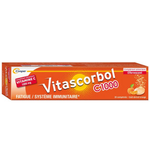 Cooper – Vitascorbol Vitamine C 1000 mg, 20 comprimés effervescents