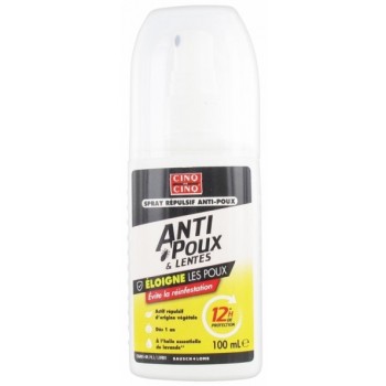 Cinq sur Cinq Spray Répulsif Anti-Poux Protection 12H 100 ml