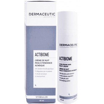 Dermaceutic Actibiome Crème de Nuit Peau à Tendance Acnéique 40ml