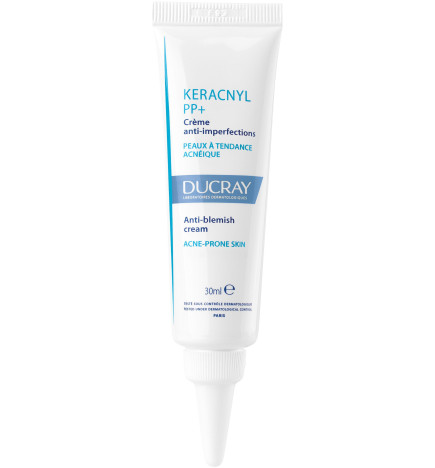 Ducray – Keracnyl pp+ émulsion traitante purifiante peaux à tendance acnéique, 30 ml